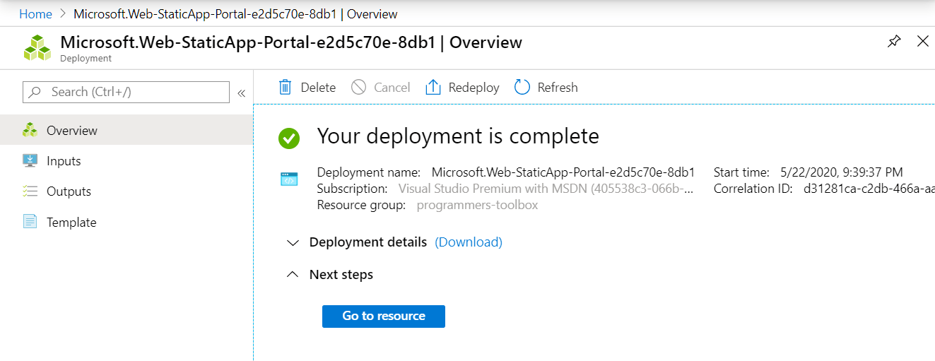 Deploying Your Web Site to Azure Static Web Apps - Chinh Do