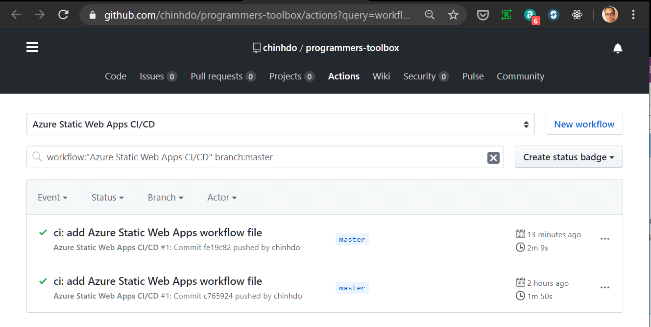 Deploying Your Web Site to Azure Static Web Apps - Chinh Do